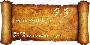 Focht Zoltán névjegykártya