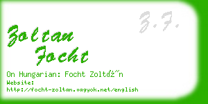zoltan focht business card